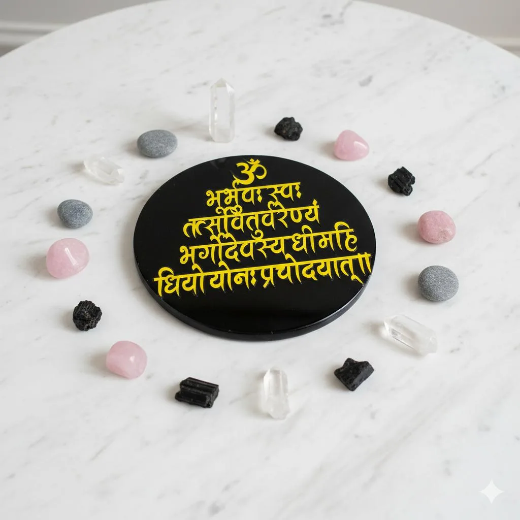 Black Agate Crystal Charging Plate