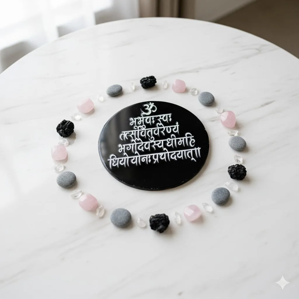 Black Agate Crystal Charging Plate