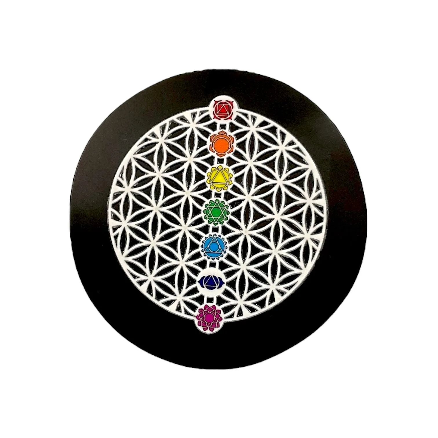 Black Agate Crystal Charging Plate