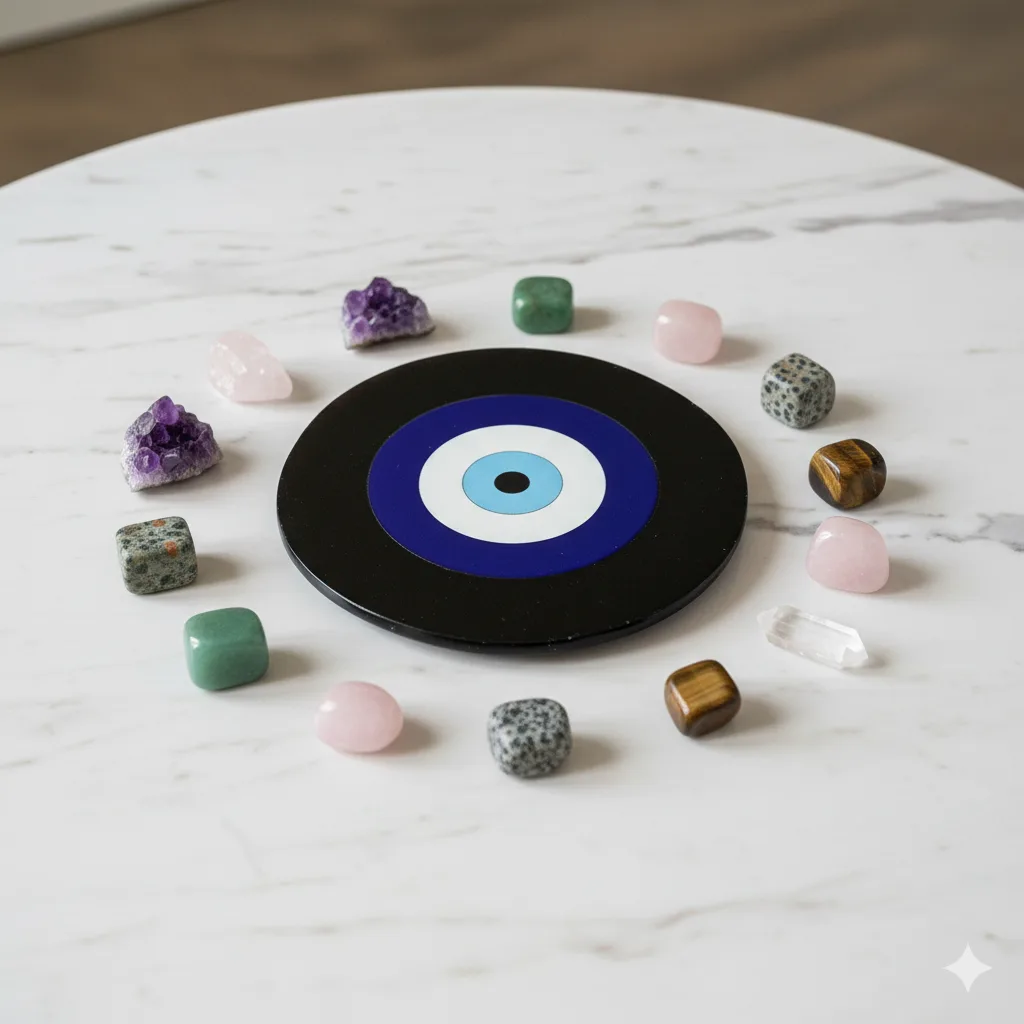 Black Agate Crystal Charging Plate