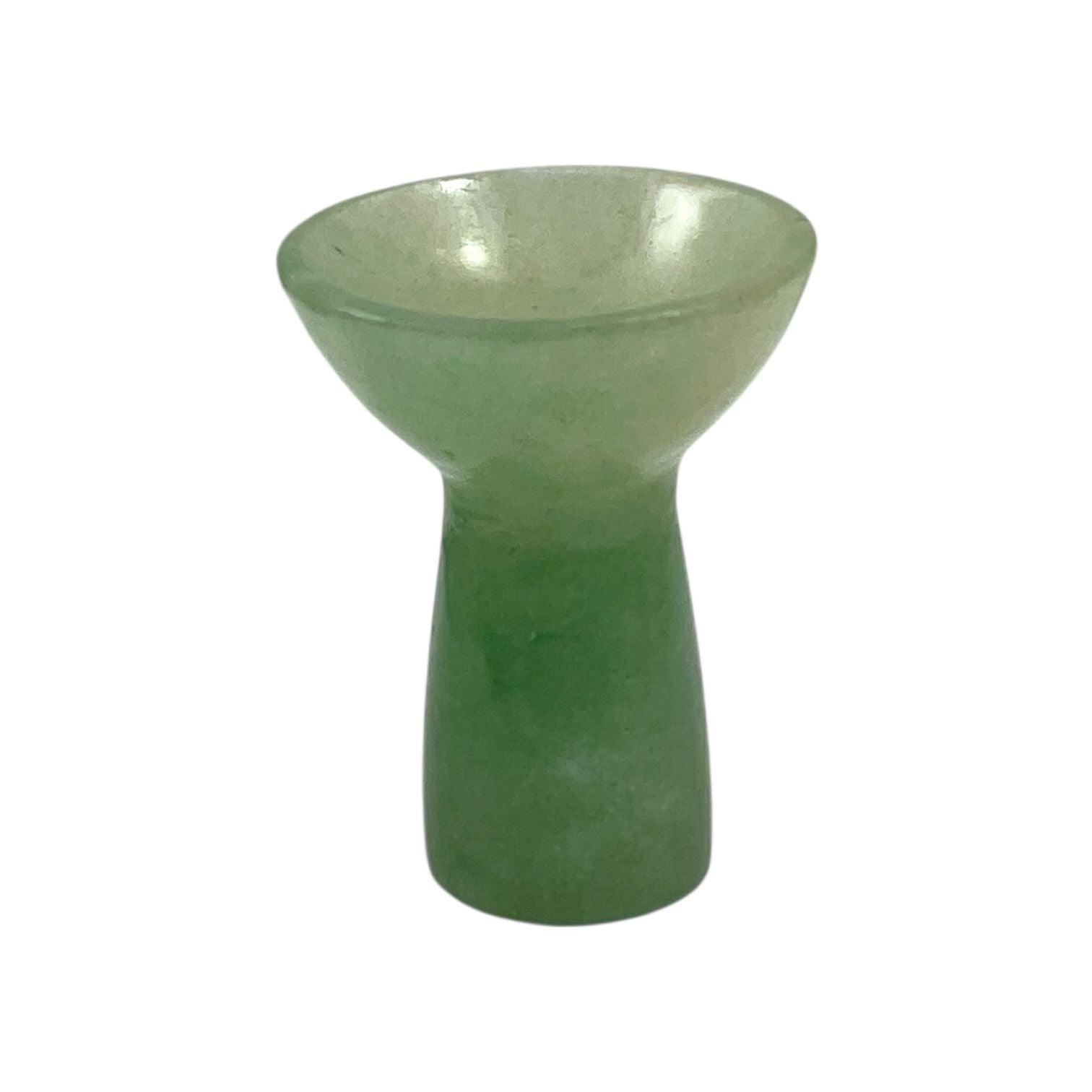Light Green Aventurine Deepak with stand