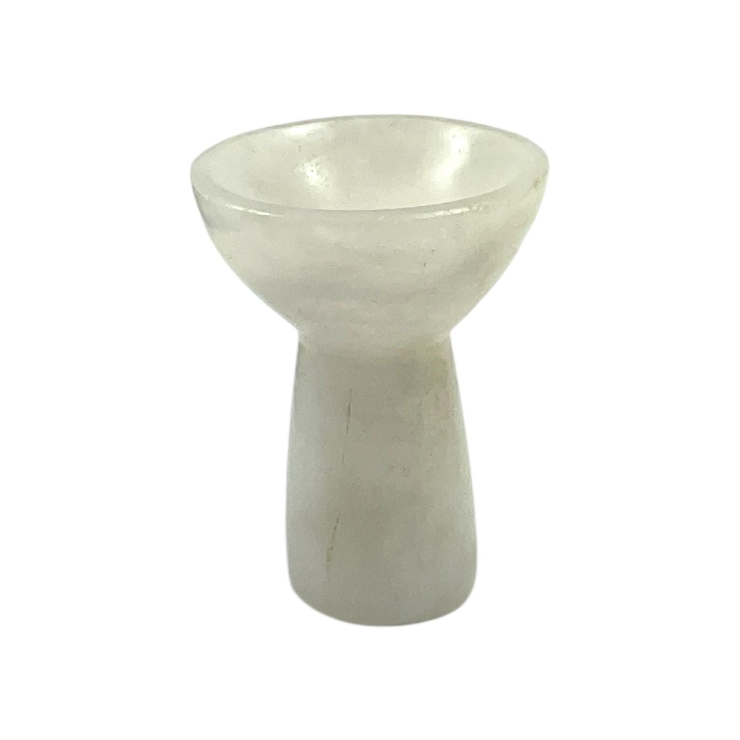 White Crystal Quartz Deepak with stand