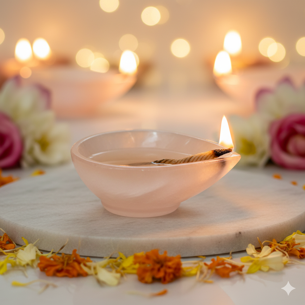 Rose Quartz Crystal Deepak