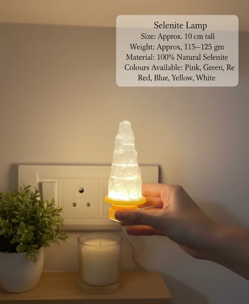Selenite Tower Lamp