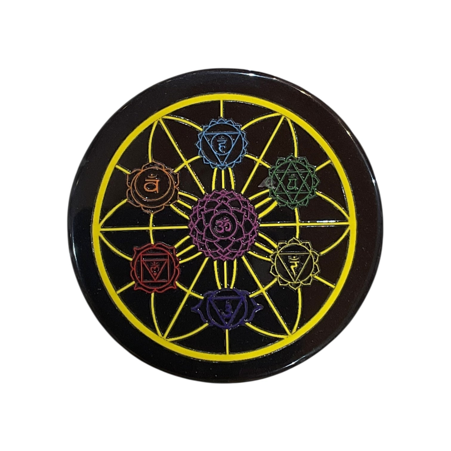 Black Agate Crystal Charging Plate