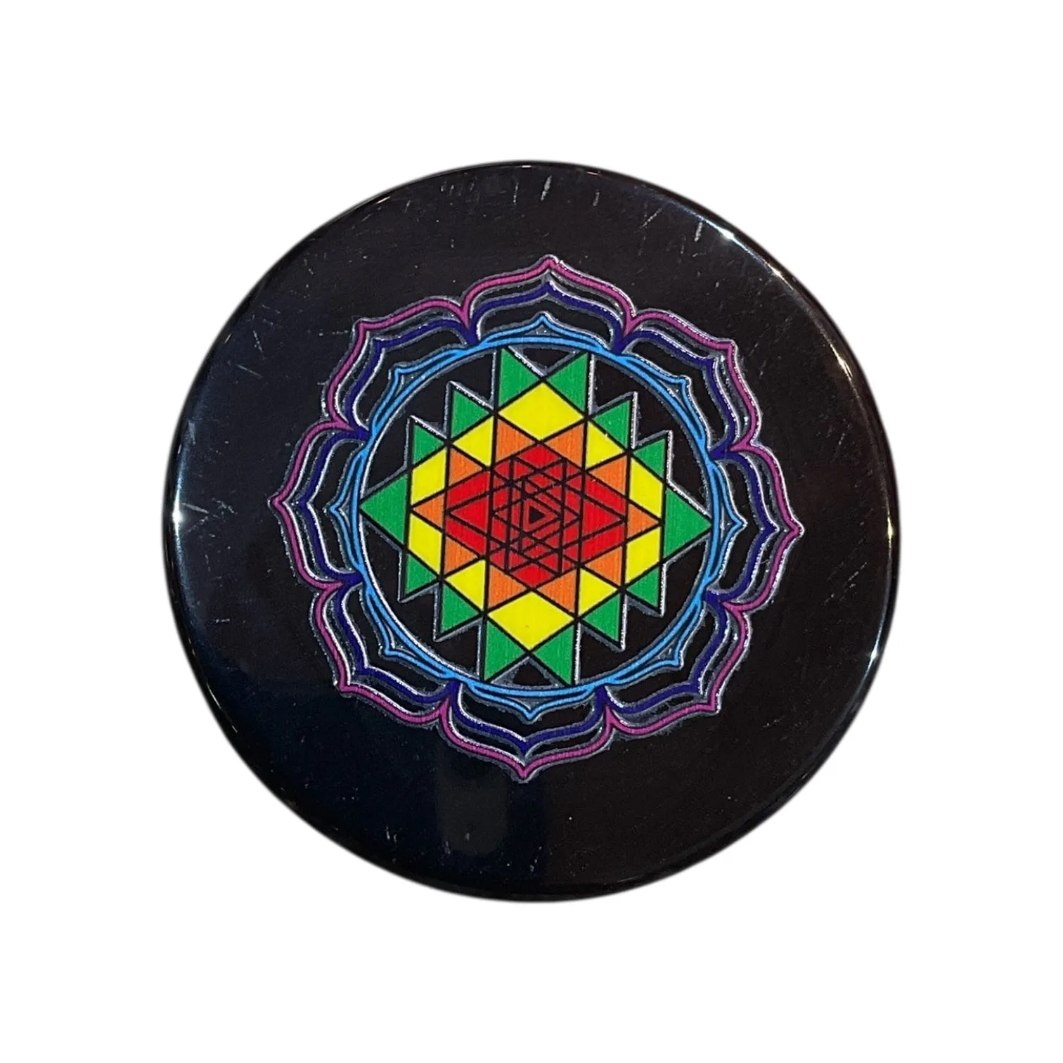 Black Agate Crystal Charging Plate