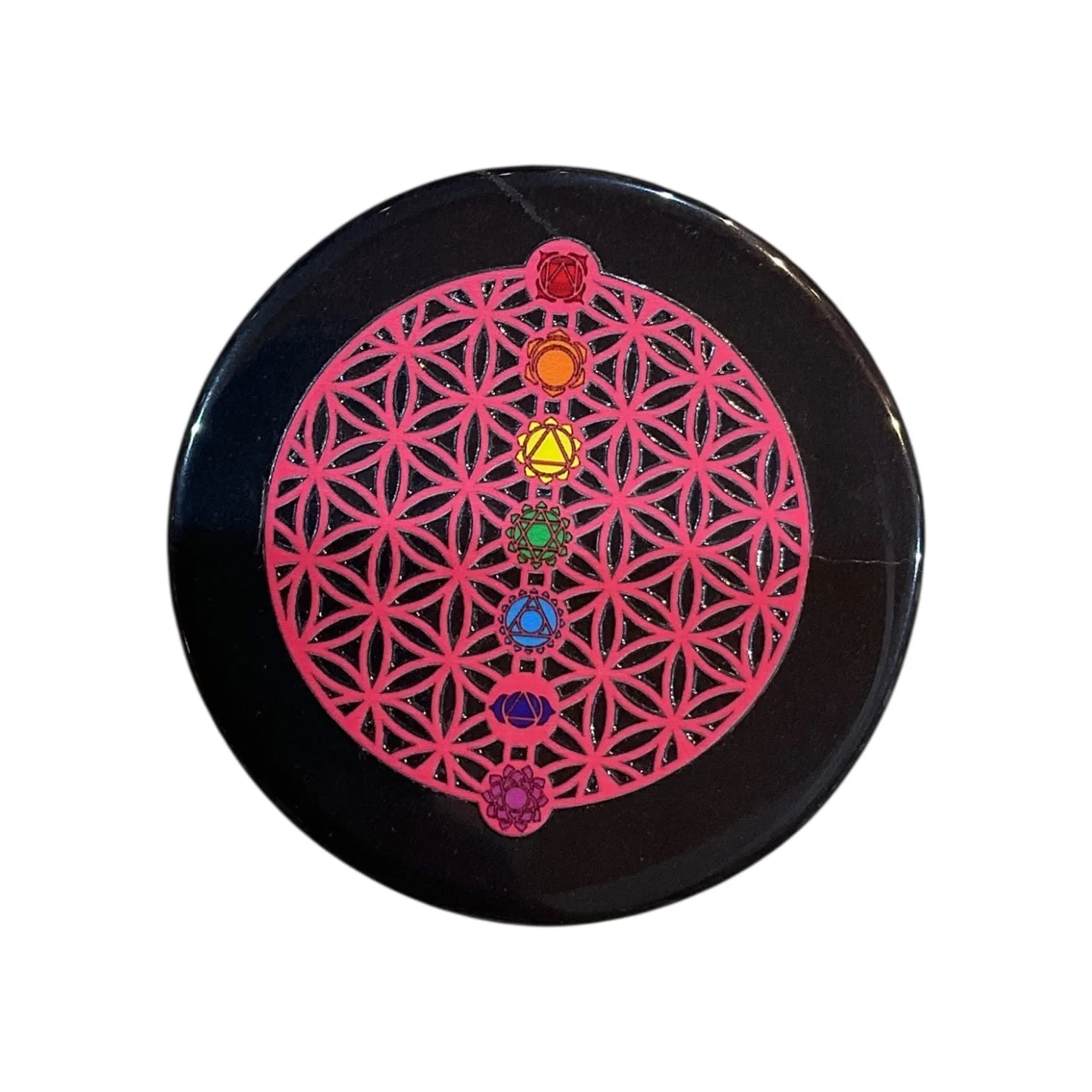 Black Agate Crystal Charging Plate