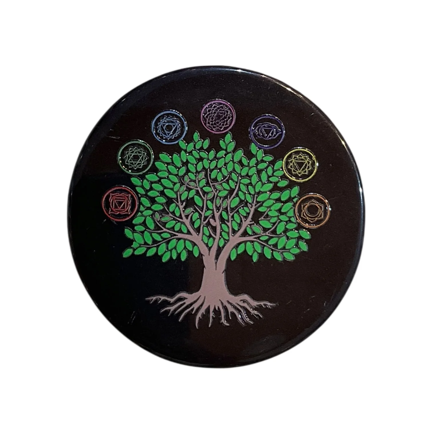 Black Agate Crystal Charging Plate