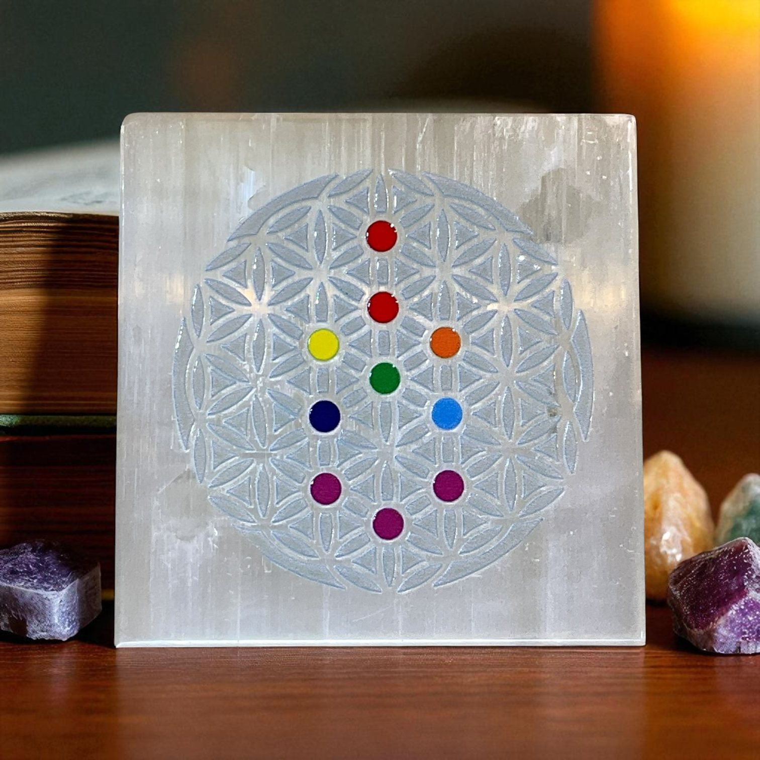 Selenite Square Charging Plate