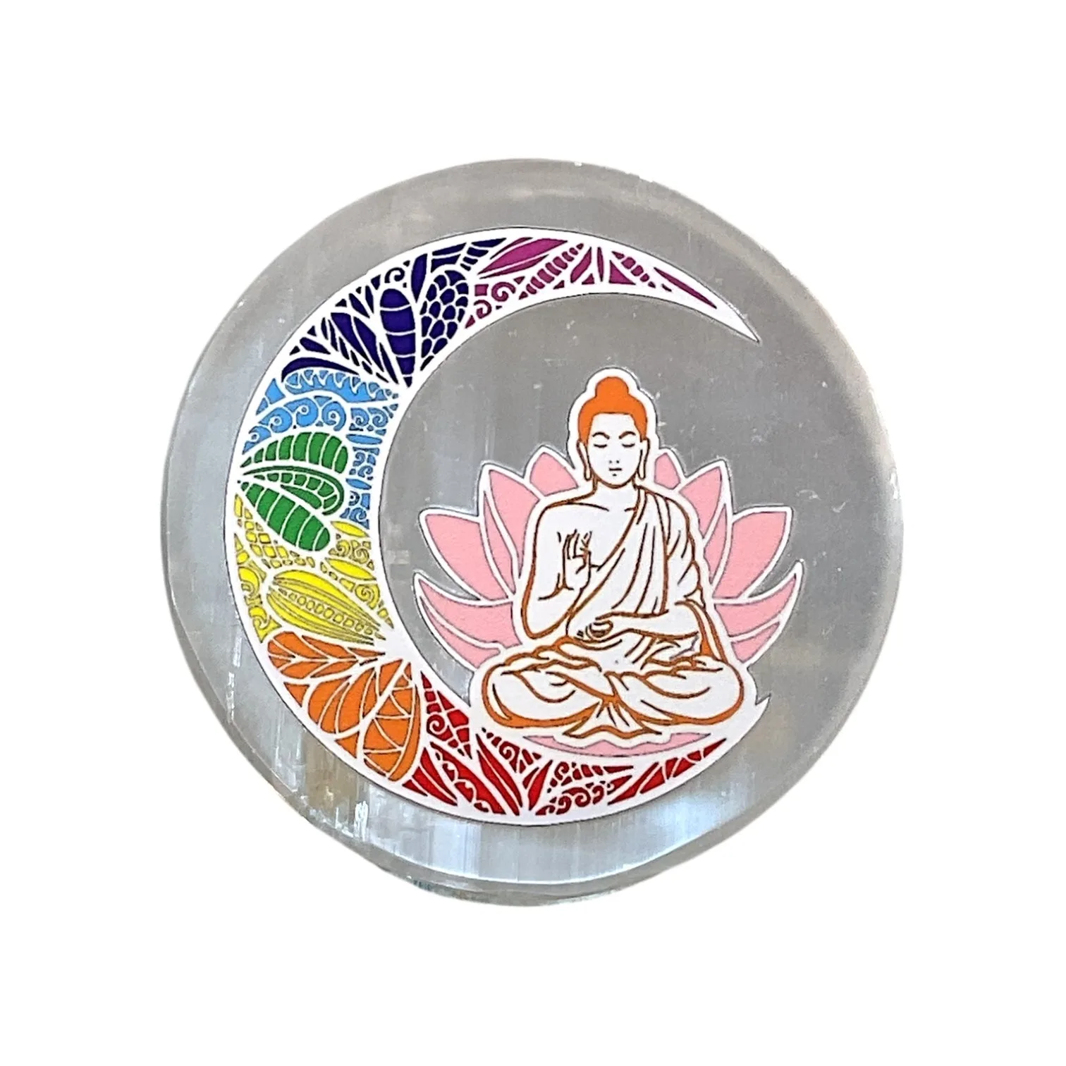 Selenite Round Charging Plate