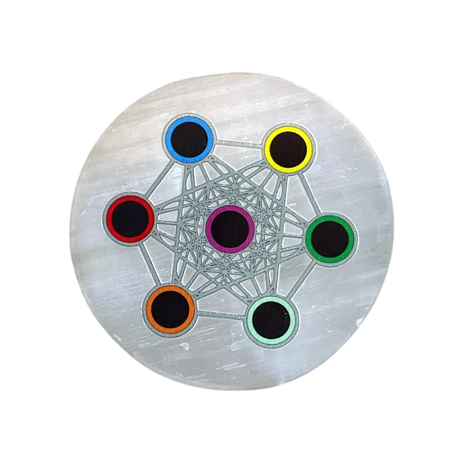 Selenite Round Charging Plate