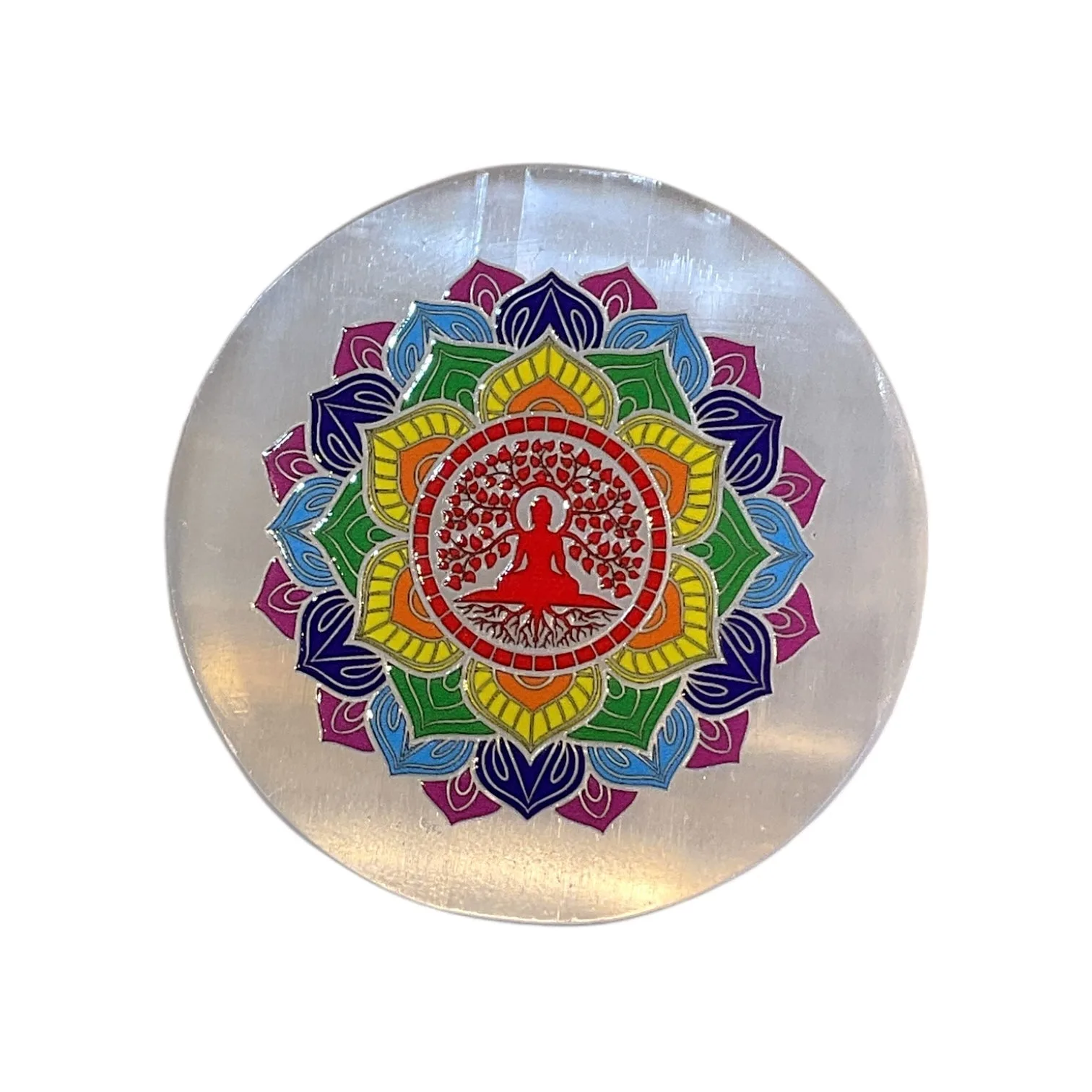 Selenite Round Charging Plate