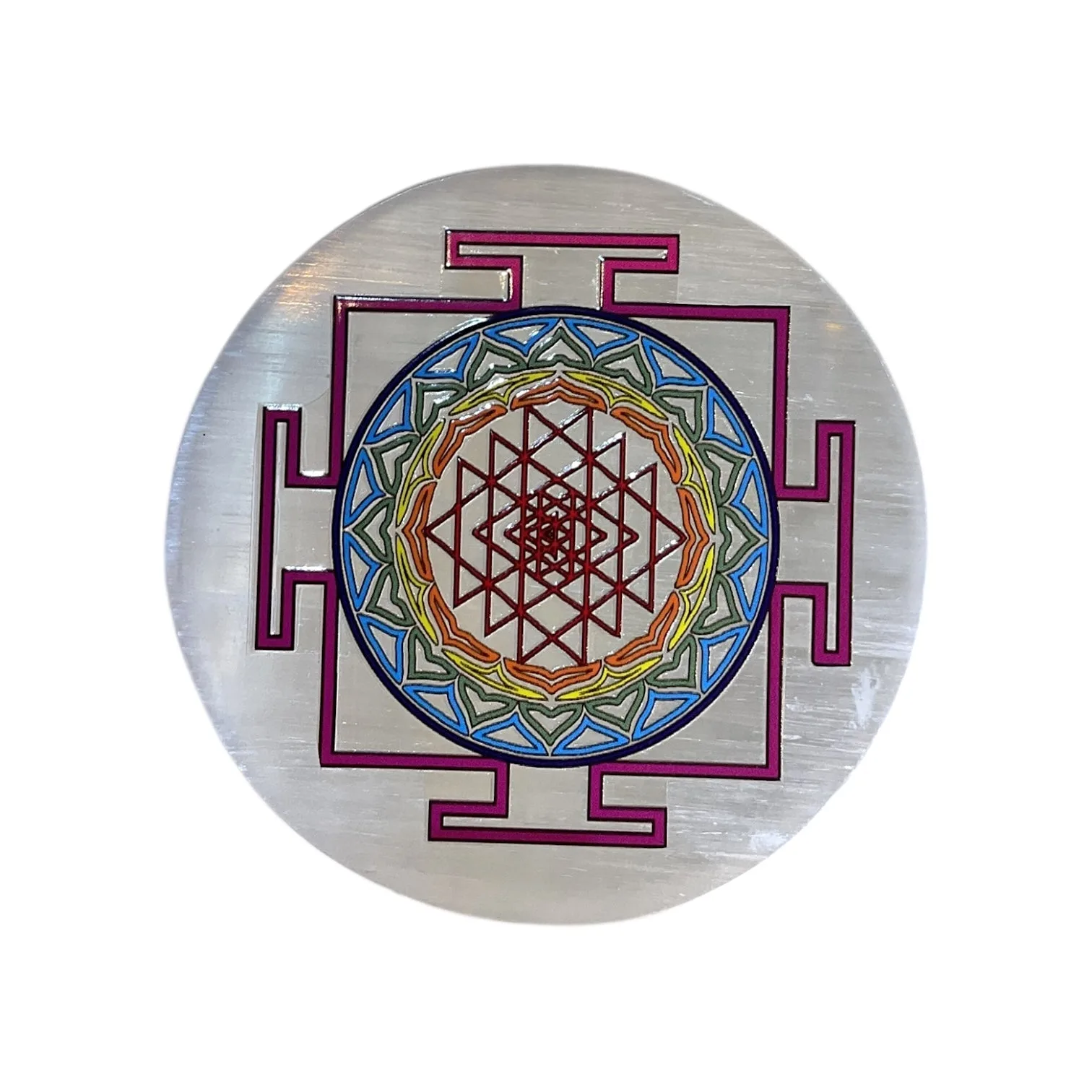 Selenite Round Charging Plate