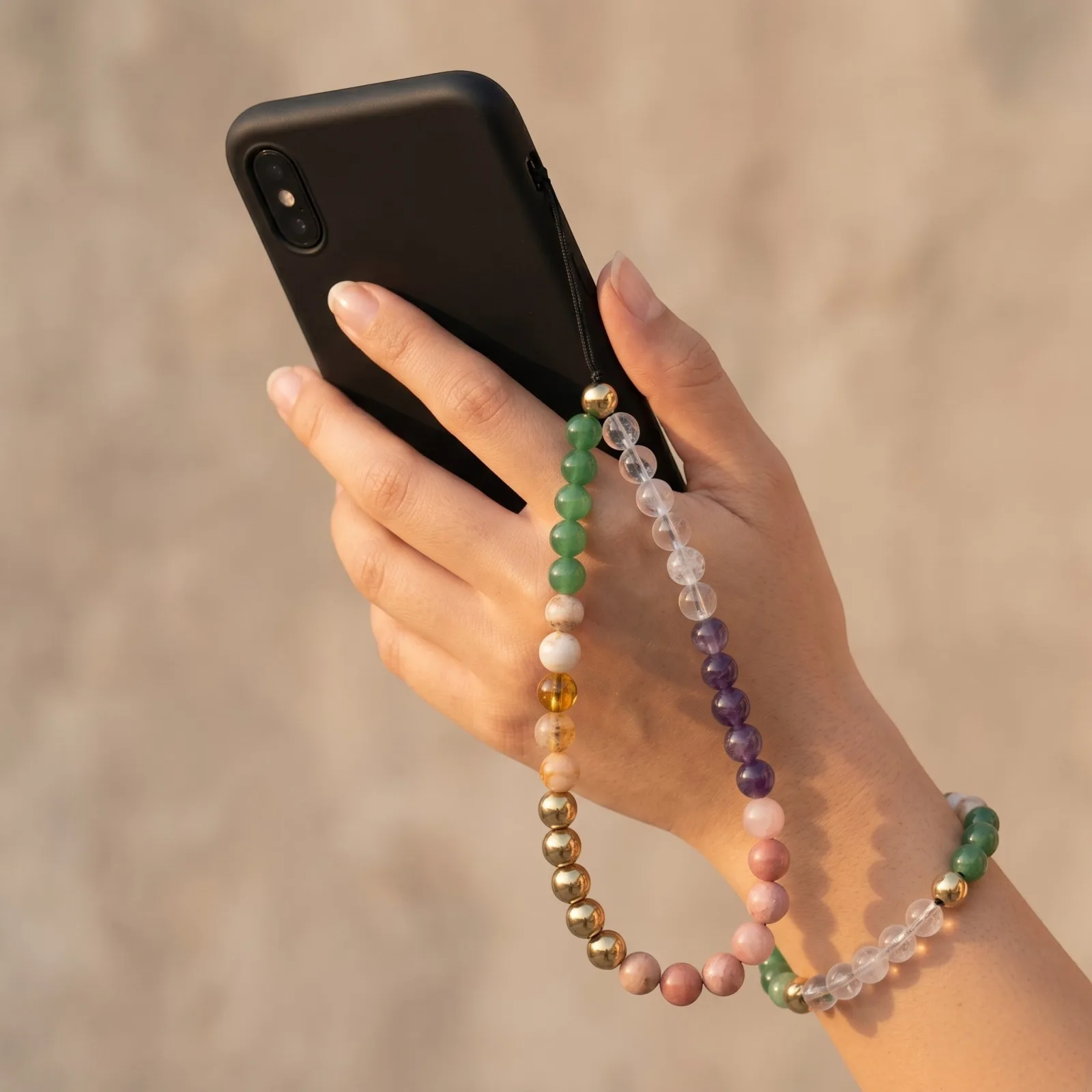 Prosperity & Positivity Crystal Phone Charm