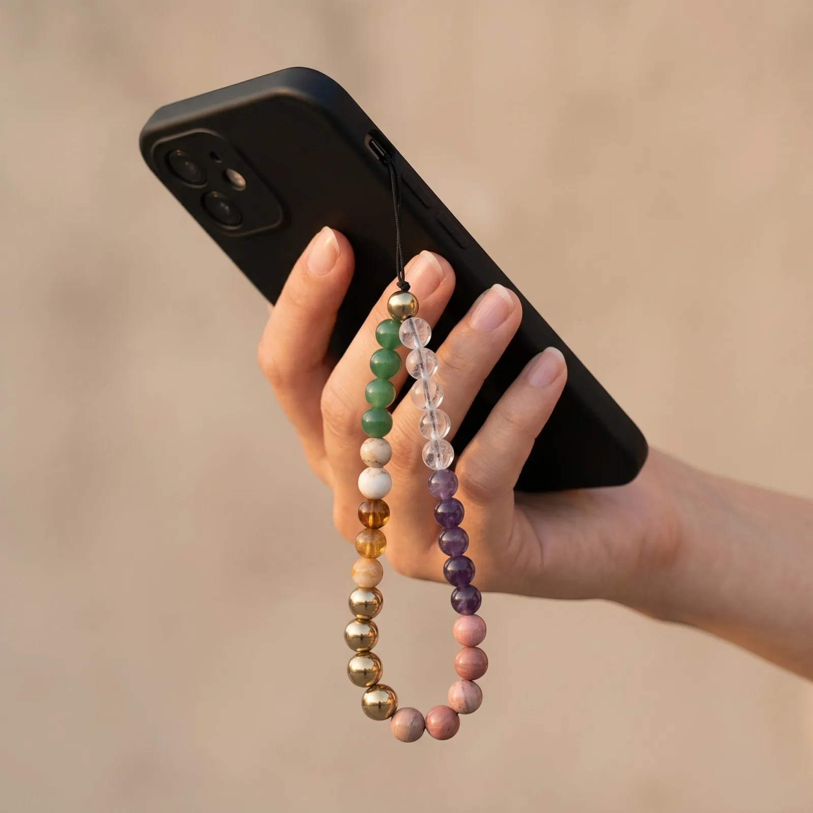 Prosperity & Positivity Crystal Phone Charm