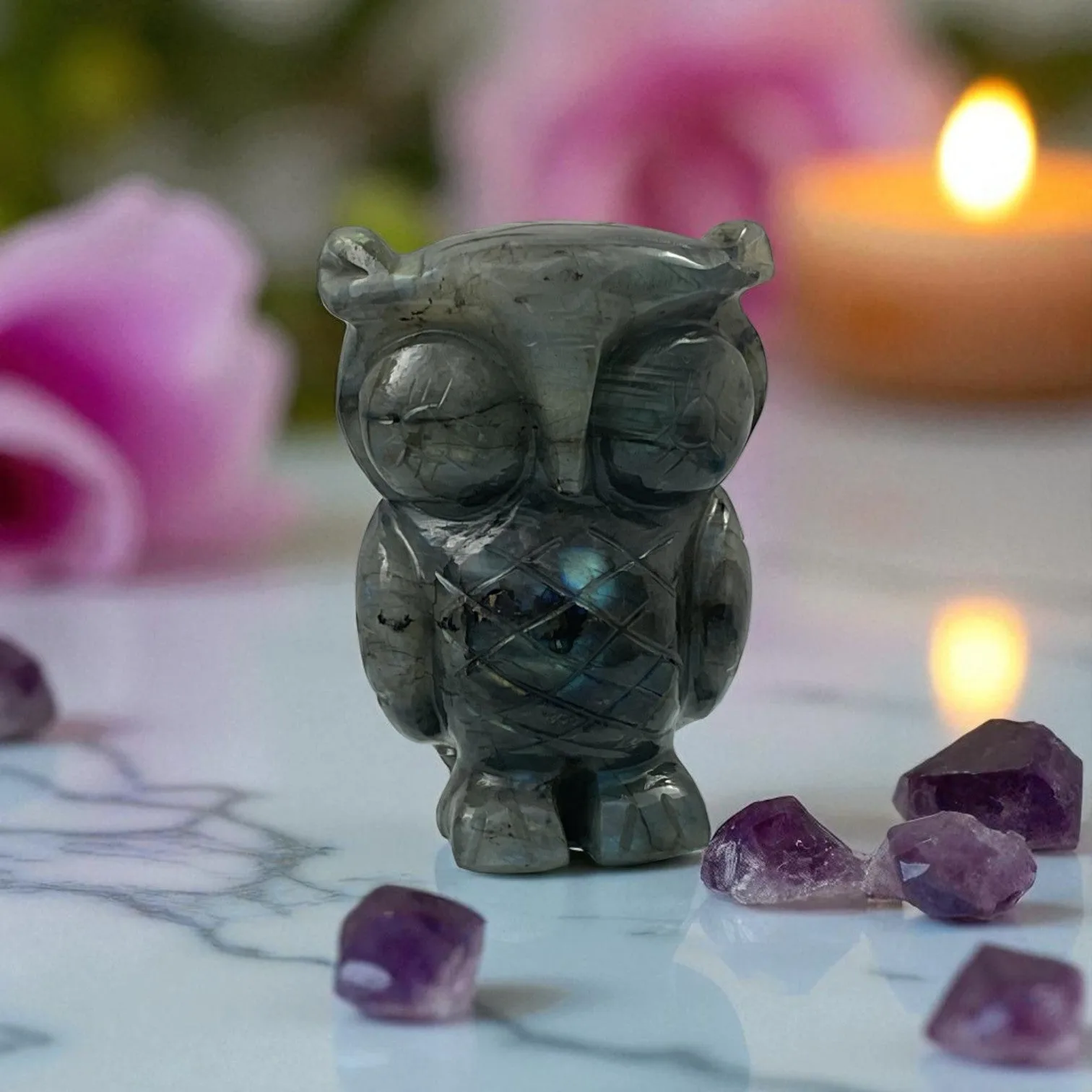 Labradorite Owl