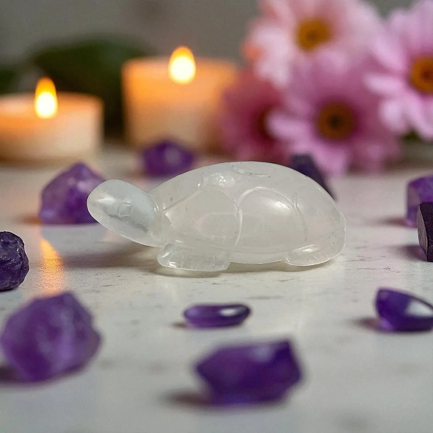 Clear Quartz Turtle