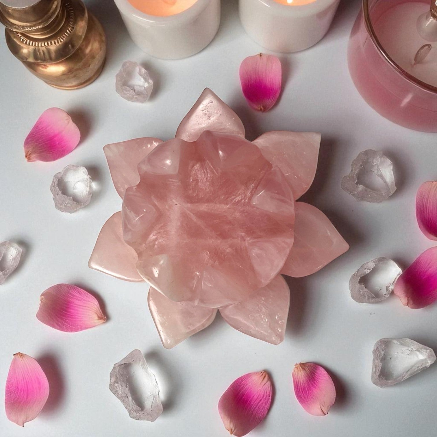 Rose Quartz Lotus