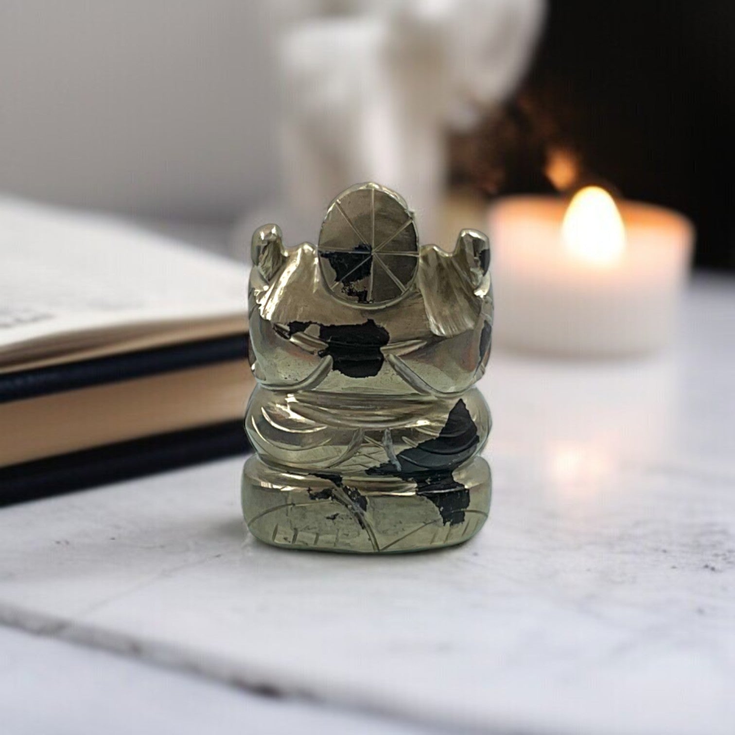 Pyrite Ganesha Idol For Business Growth
