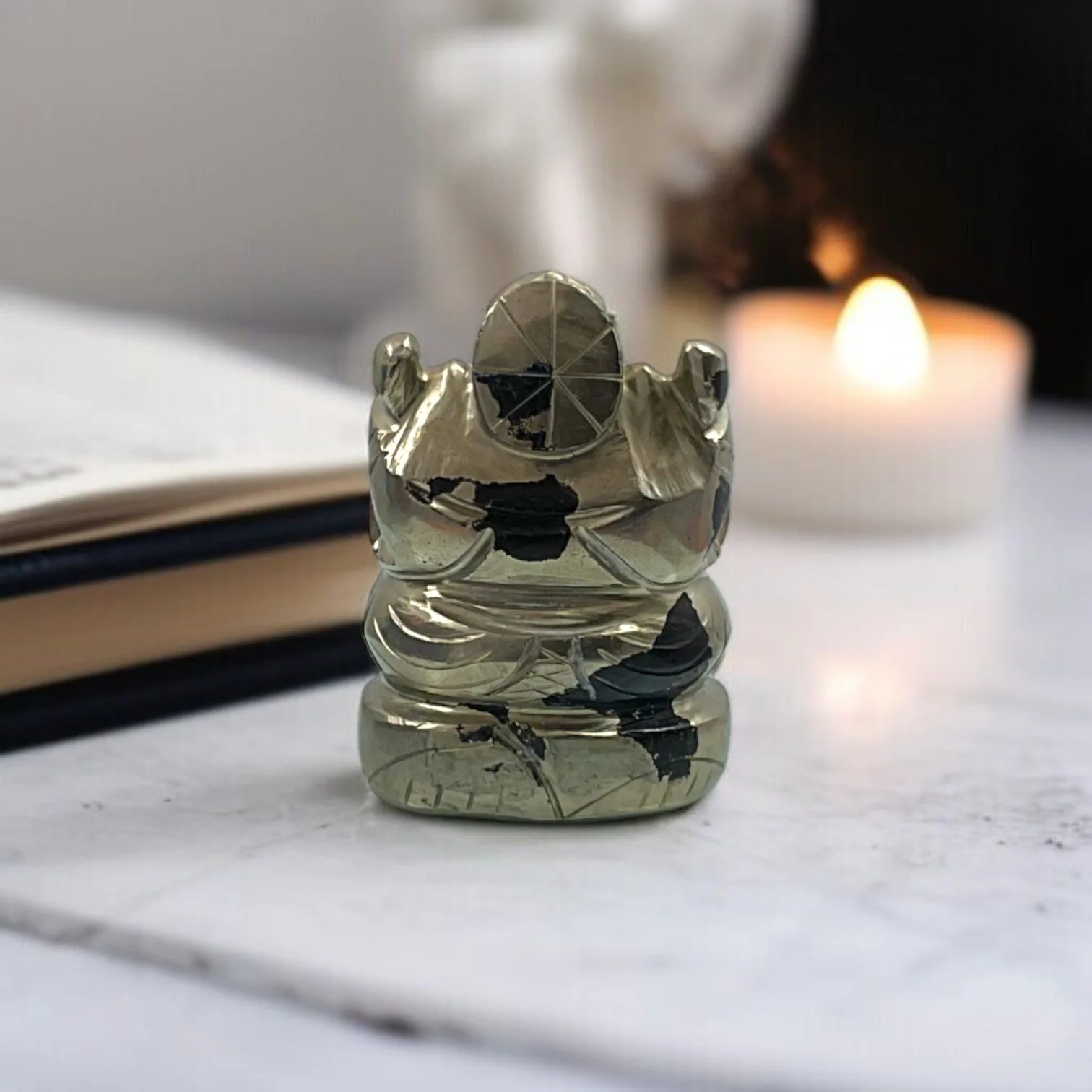 Pyrite Ganesha Idol For Business Growth