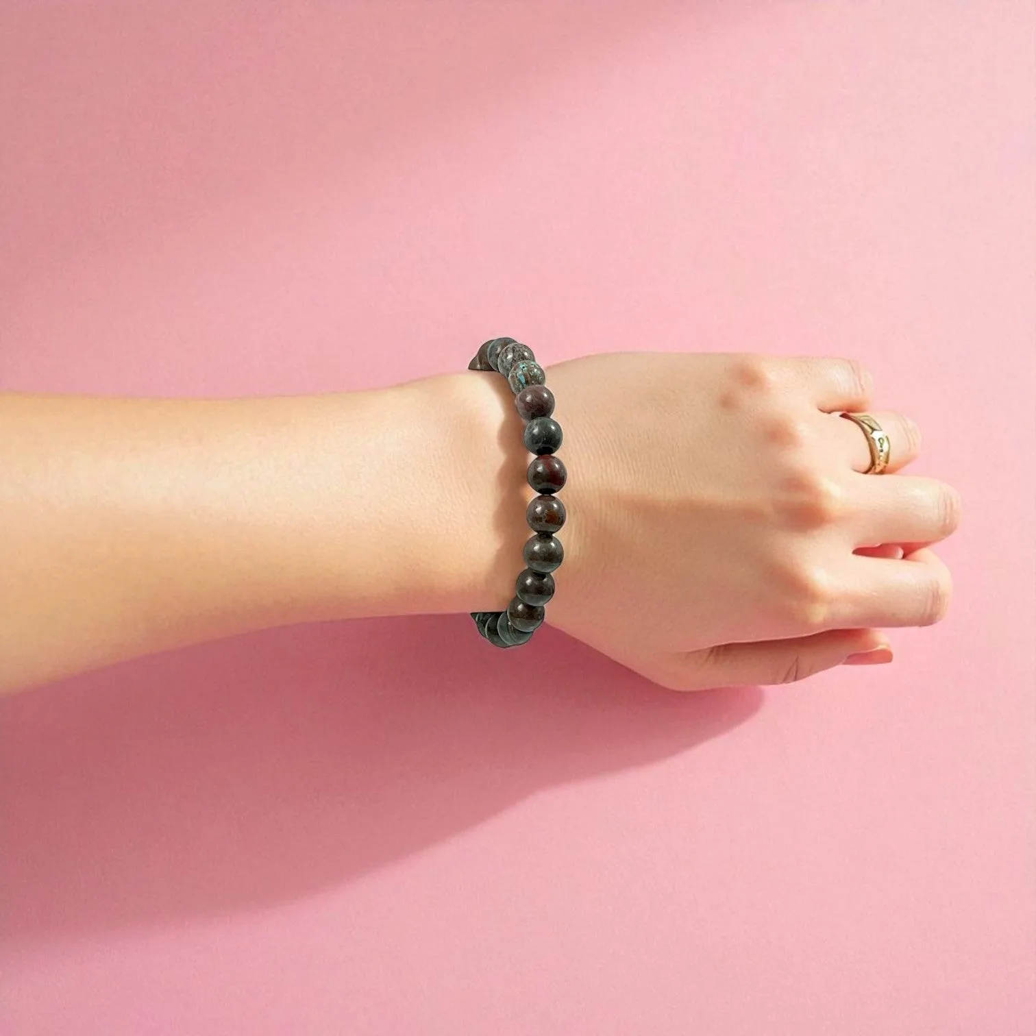 Chrysocolla Communication & Healing Bracelet ( 8 mm Beads )