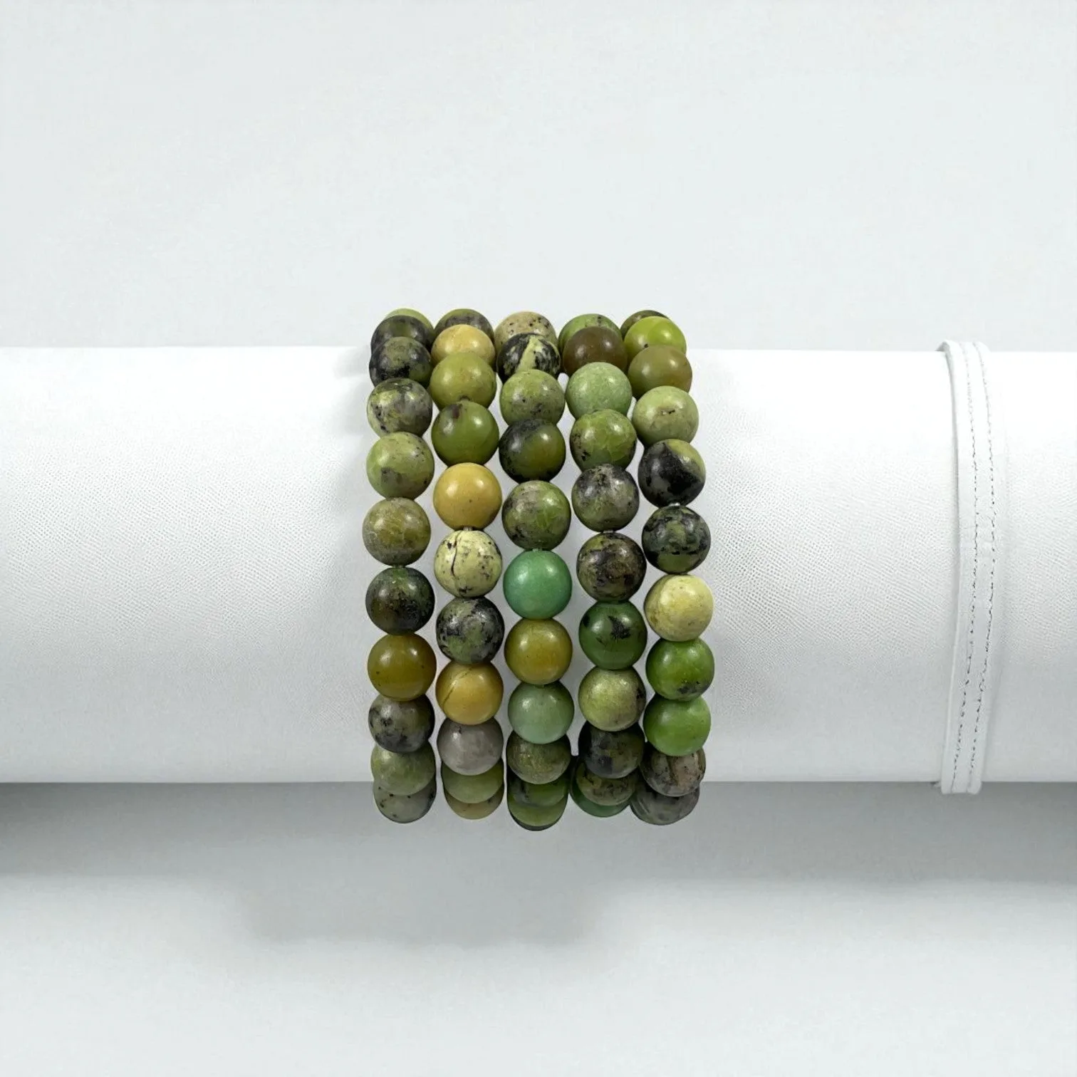 Chrysoprase Heart Chakra Healing Crystal Bracelet ( 8 mm Beads )