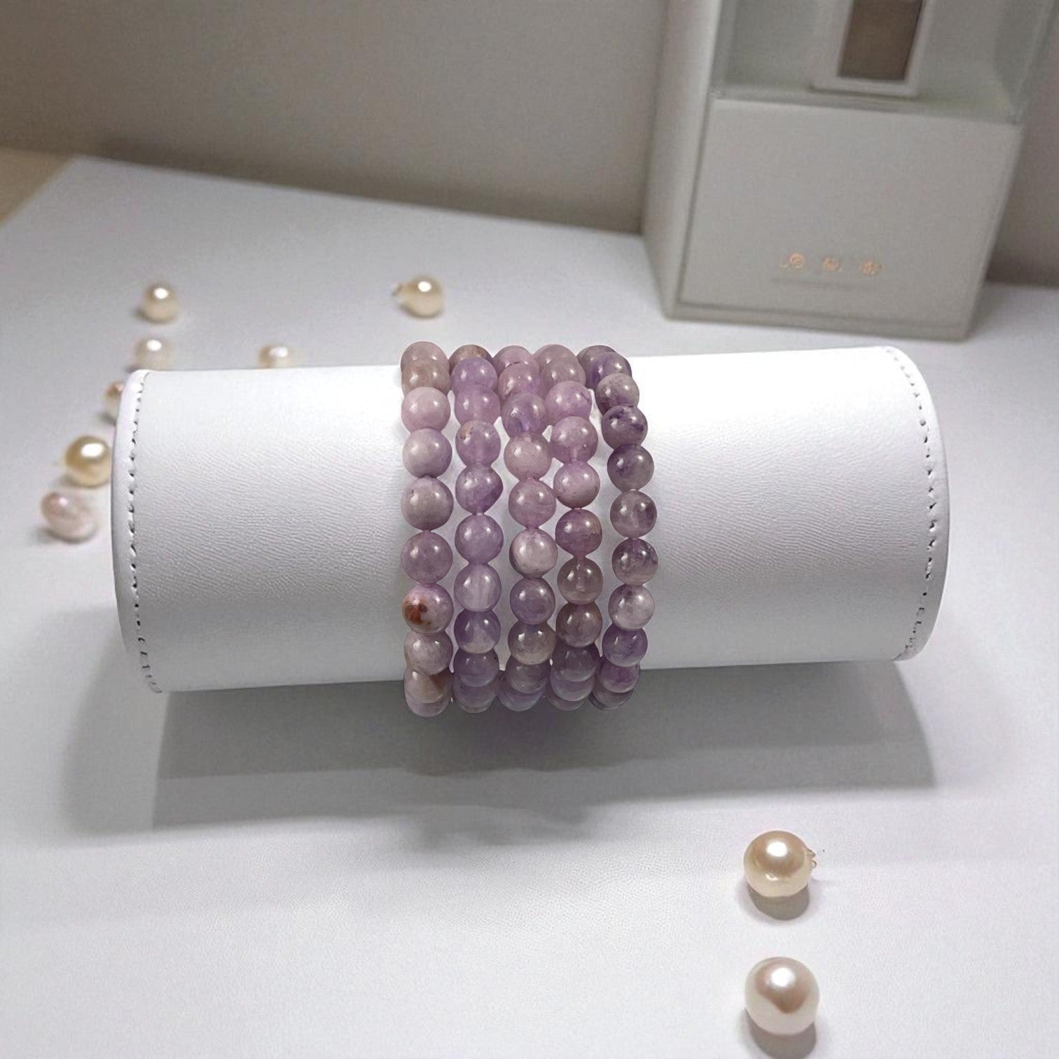 Natural Kunzite Crystal Healing Bracelet ( 8 mm Beads )
