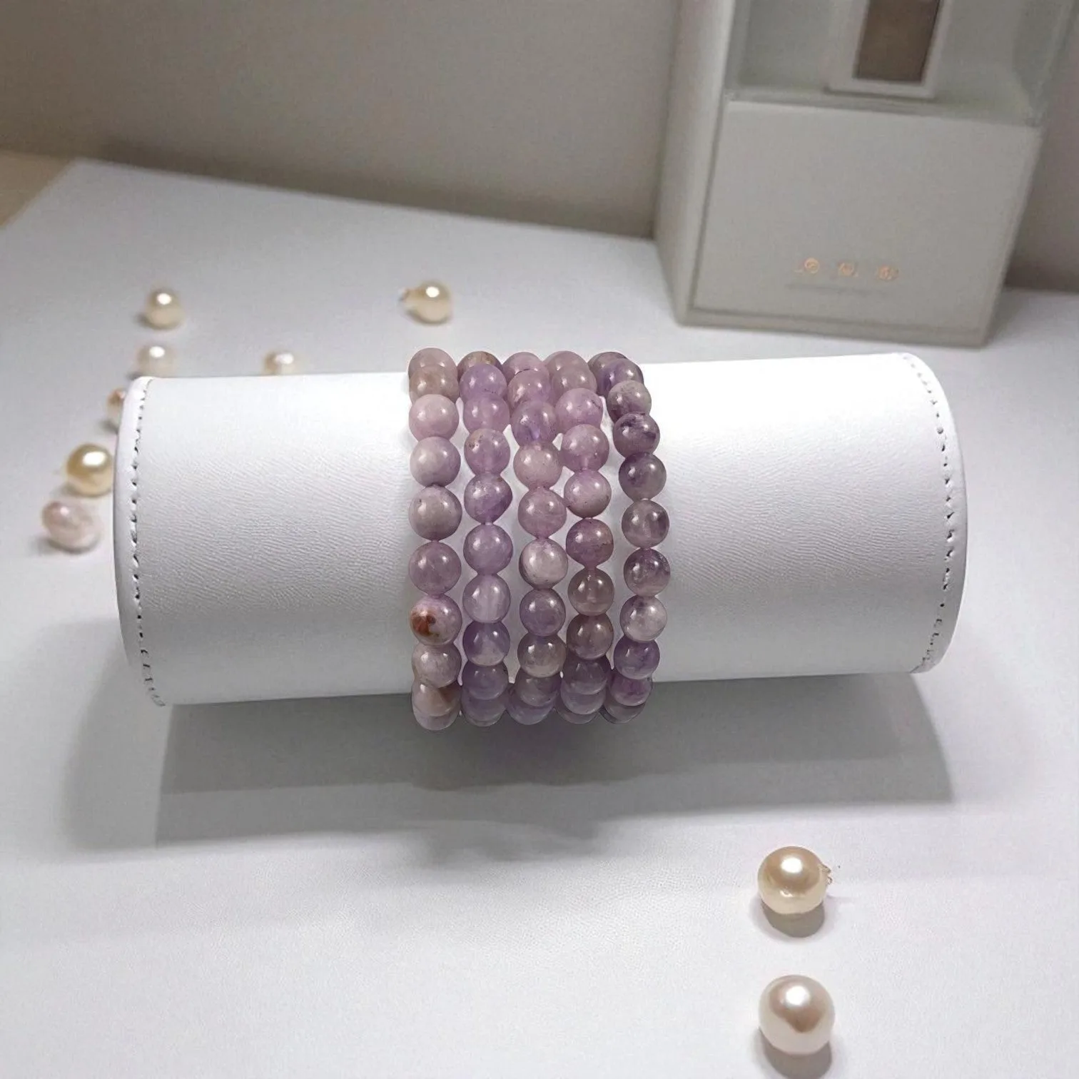 Natural Kunzite Crystal Healing Bracelet ( 8 mm Beads )
