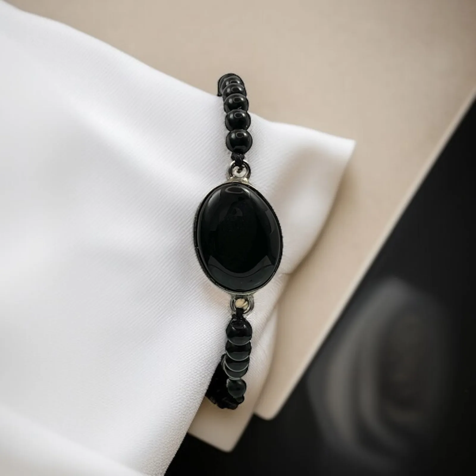 Sulemani Hakik & Black Agate Bracelet