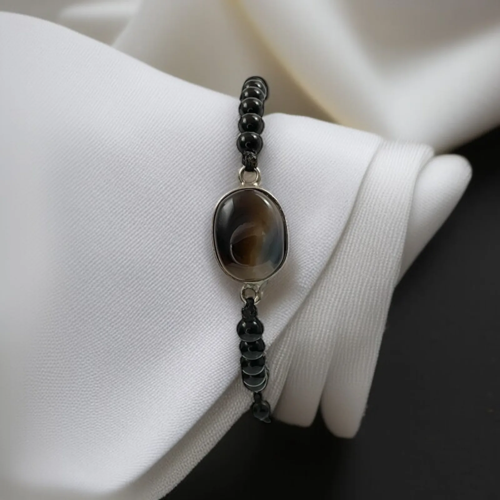 Sulemani Hakik & Black Agate Bracelet