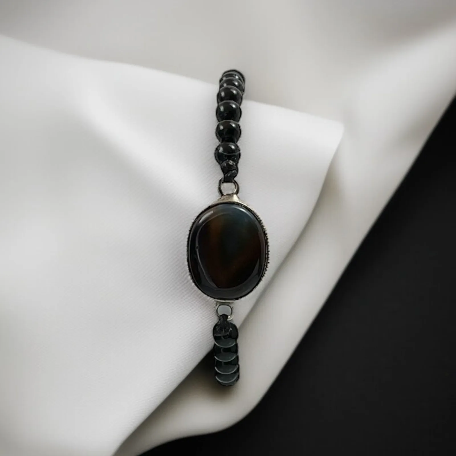 Sulemani Hakik & Black Agate Bracelet