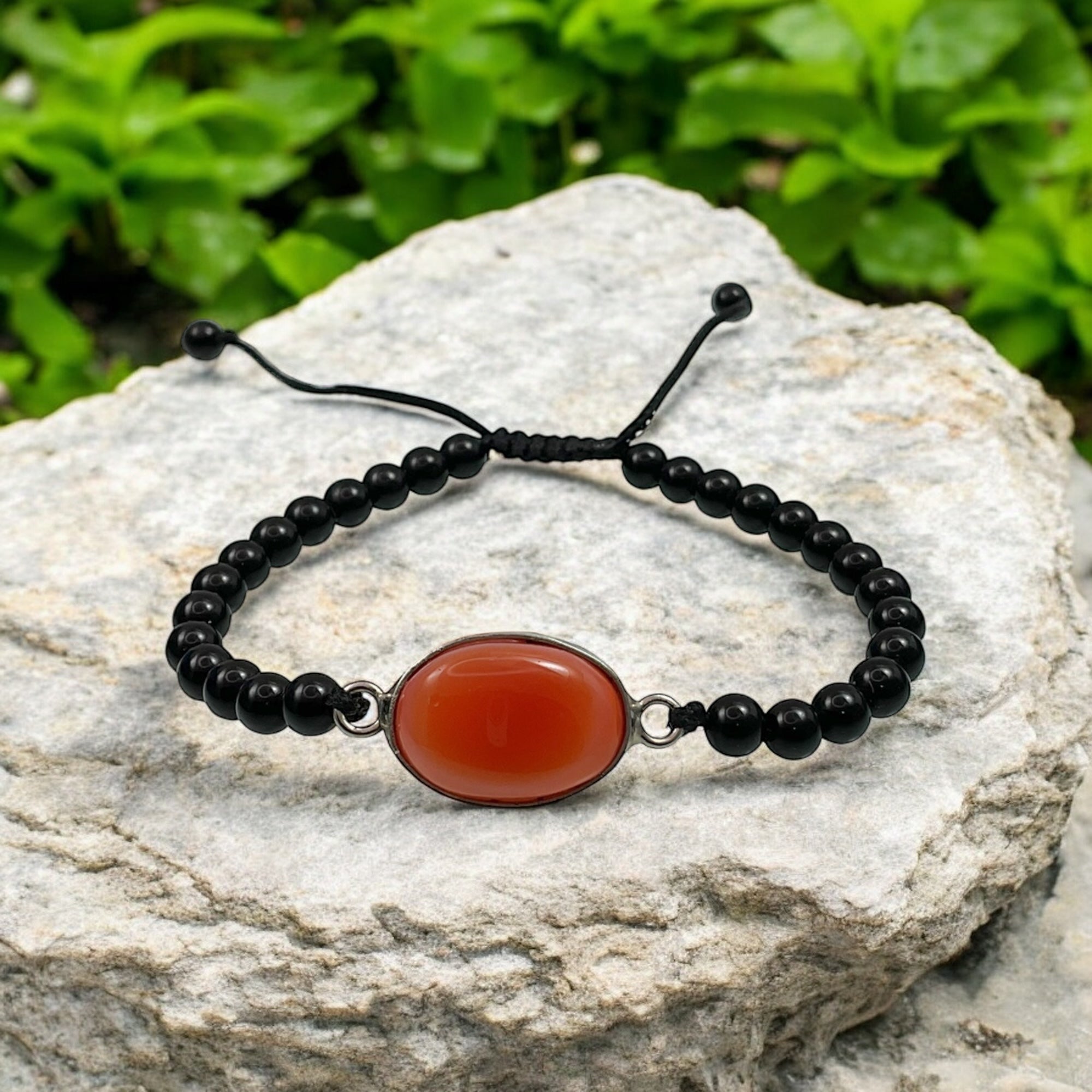 Carnelian & Black Agate Spiritual Healing Bracelet