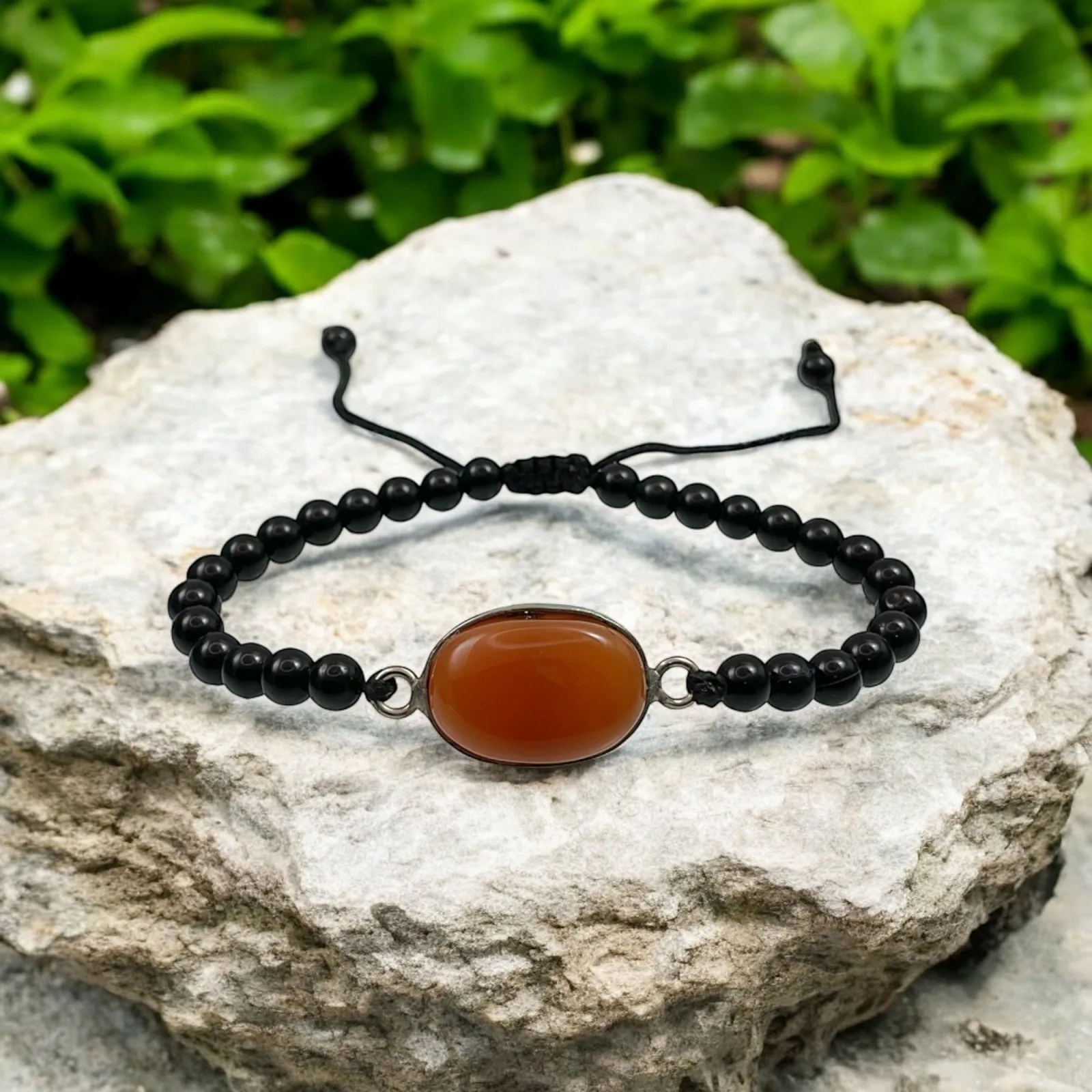 Carnelian & Black Agate Spiritual Healing Bracelet