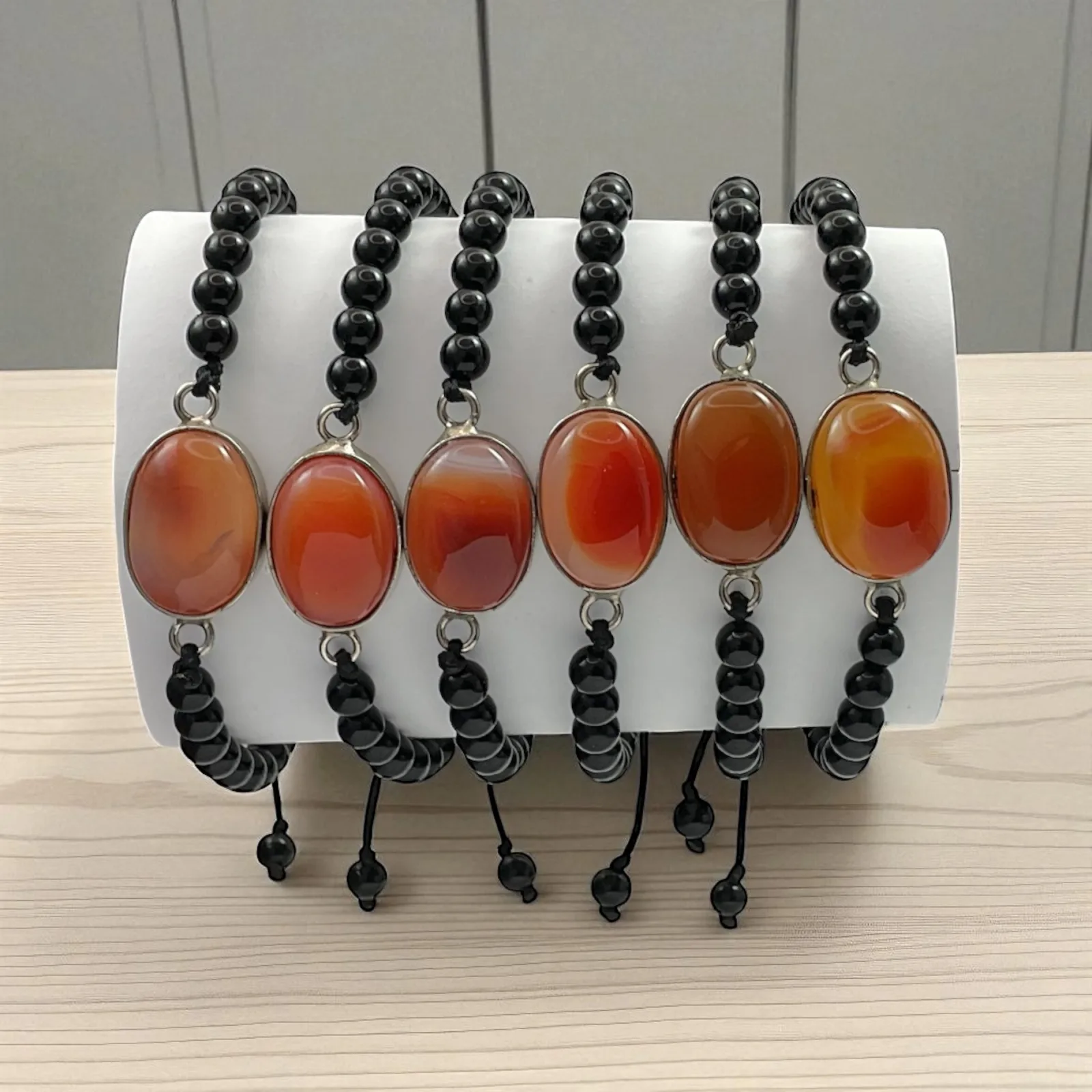 Carnelian & Black Agate Spiritual Healing Bracelet