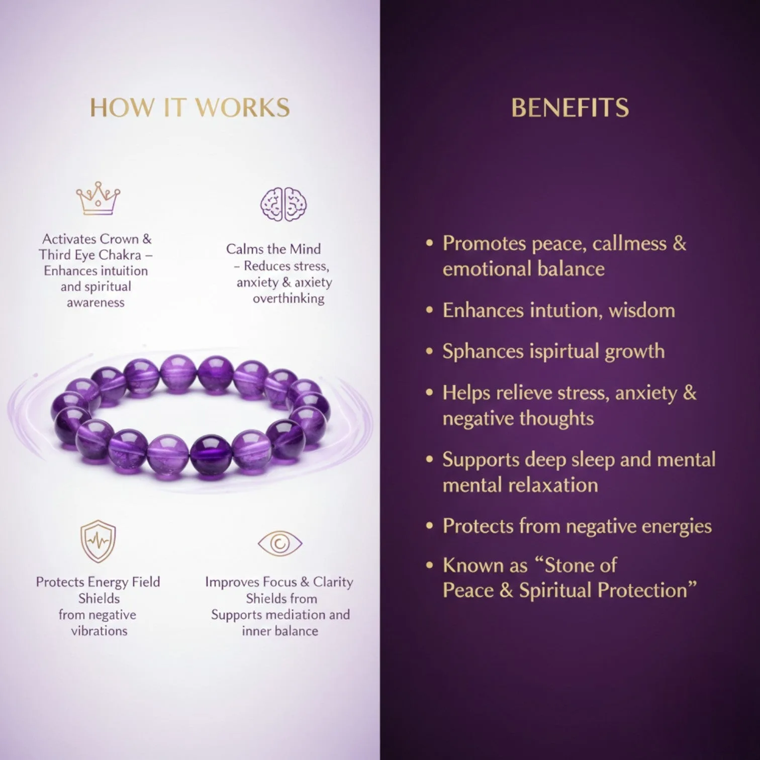 Amethyst Gemstone Bracelet