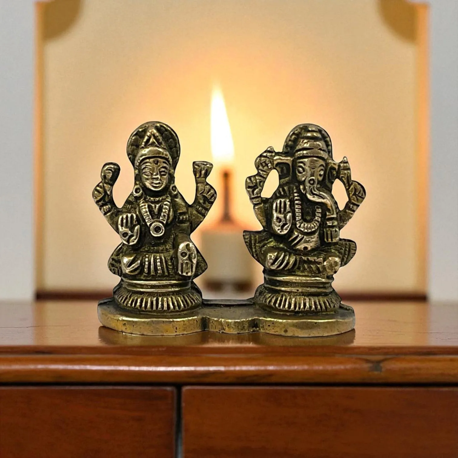 Brass Laxmi-Ganesh ji