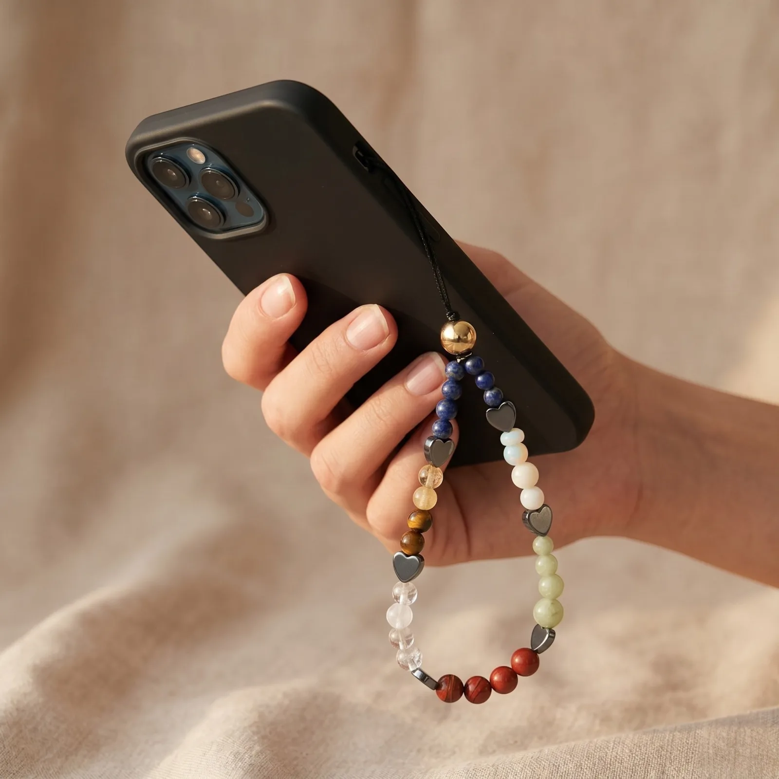 Natural Healing Stone Phone Hanging