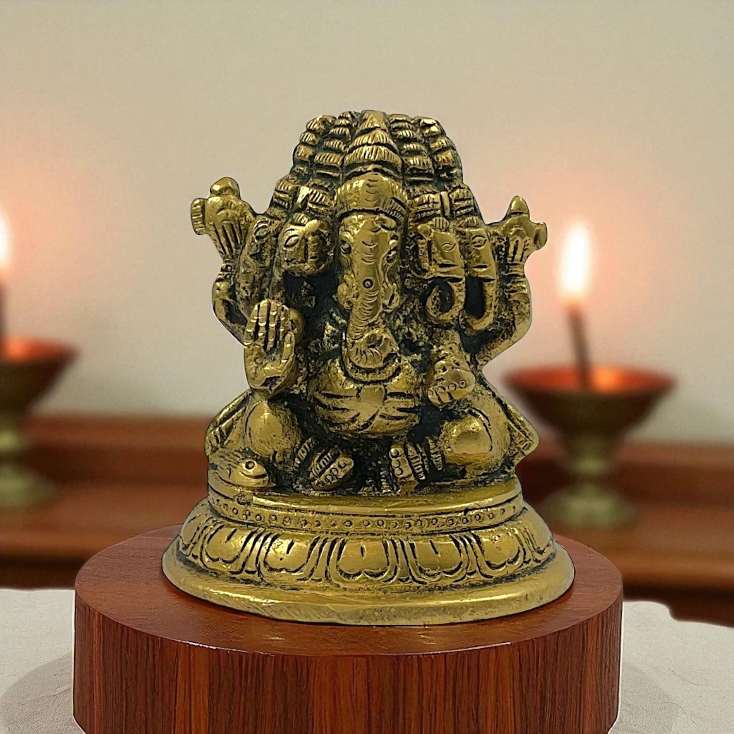 Brass ganesha 5 faces