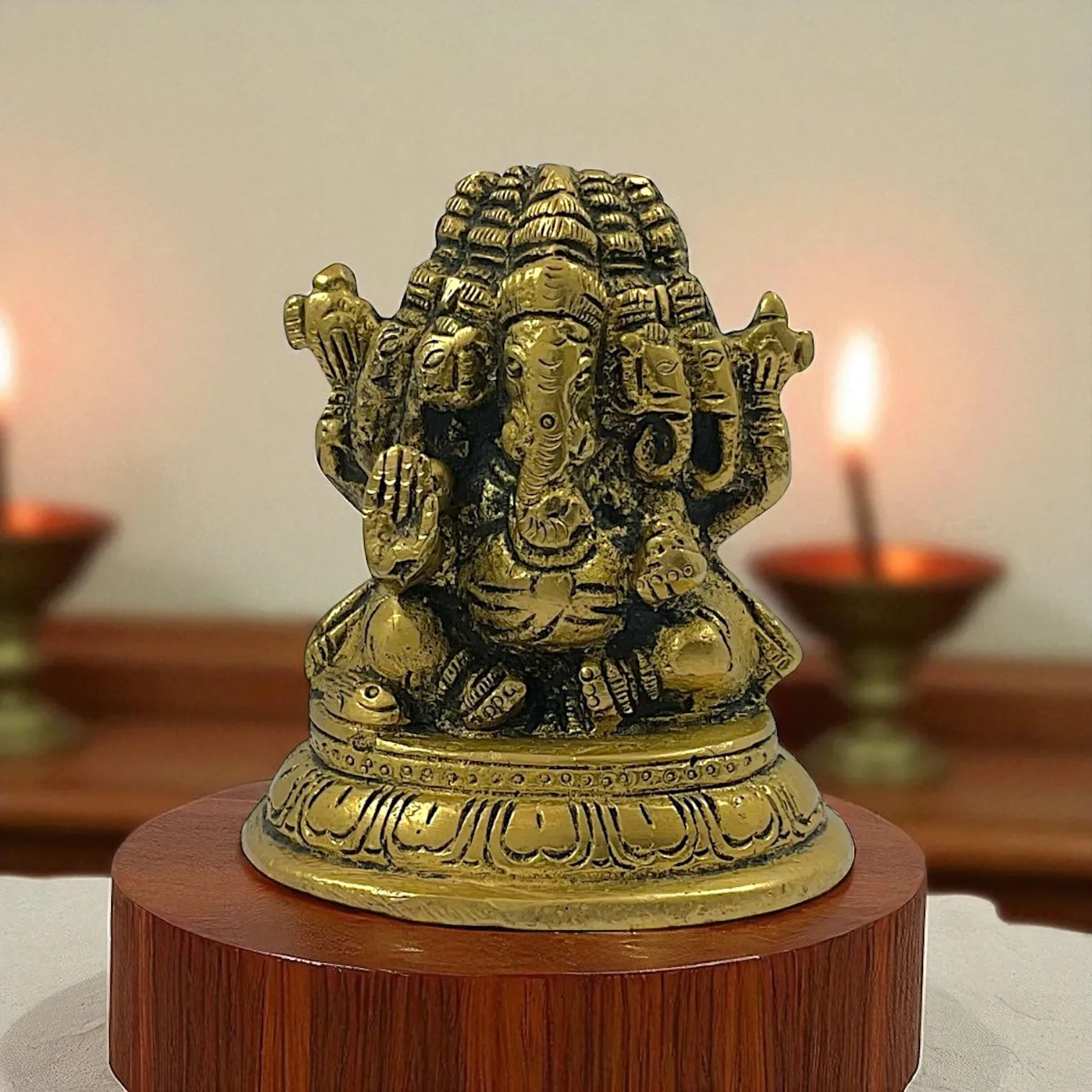 Brass ganesha 5 faces