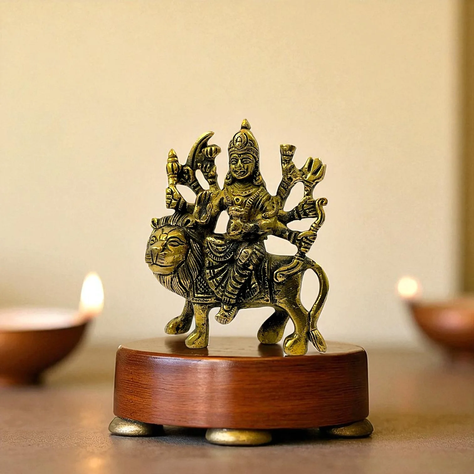 Brass durga maa
