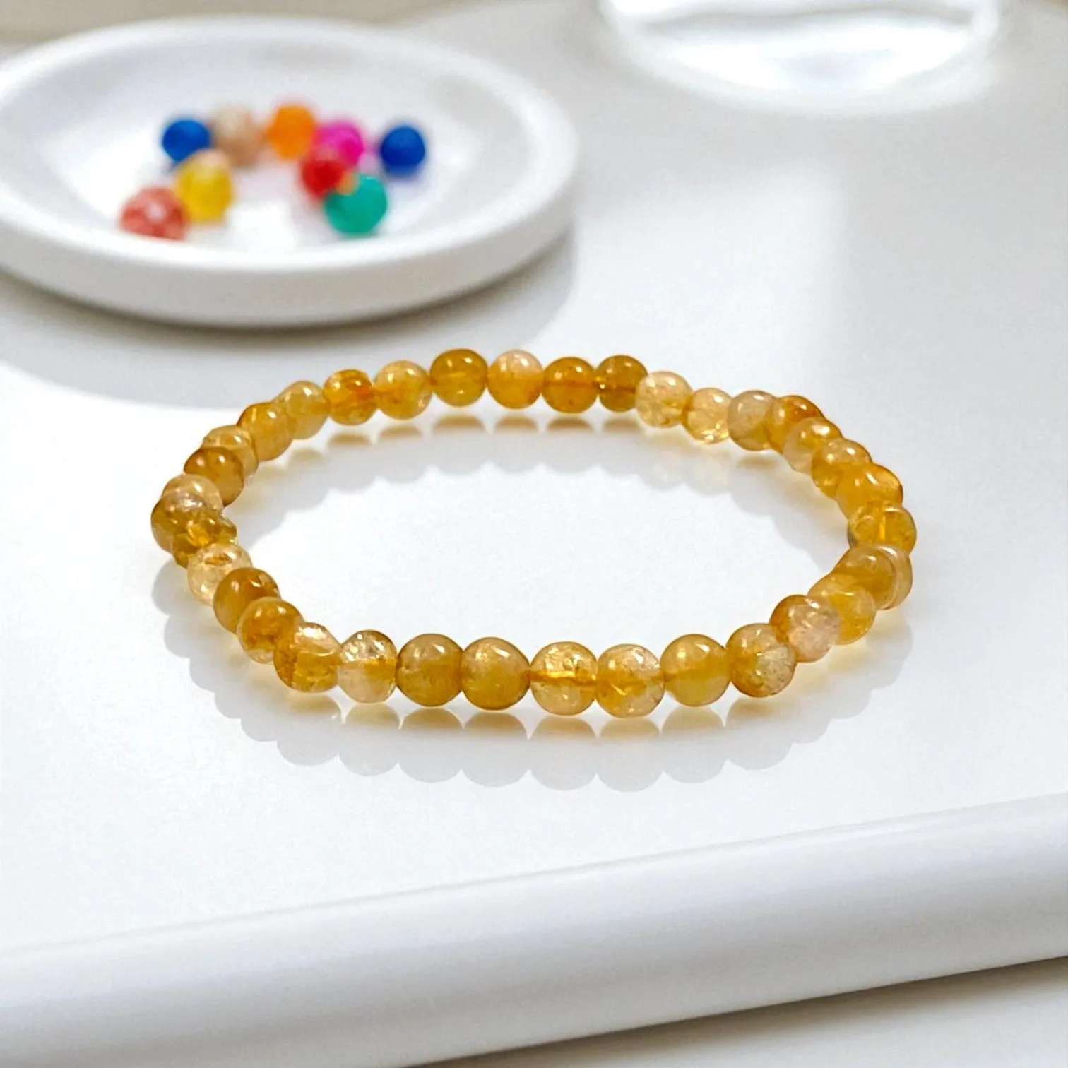 Citrine Bracelet for Motivation & Strength (5-6) mm beads