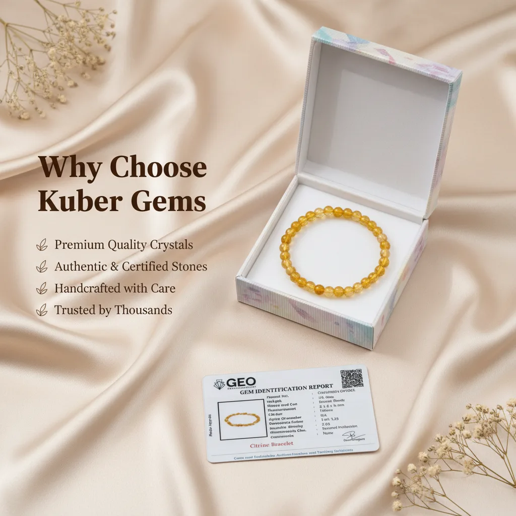 Citrine Bracelet for Motivation & Strength (5-6) mm beads