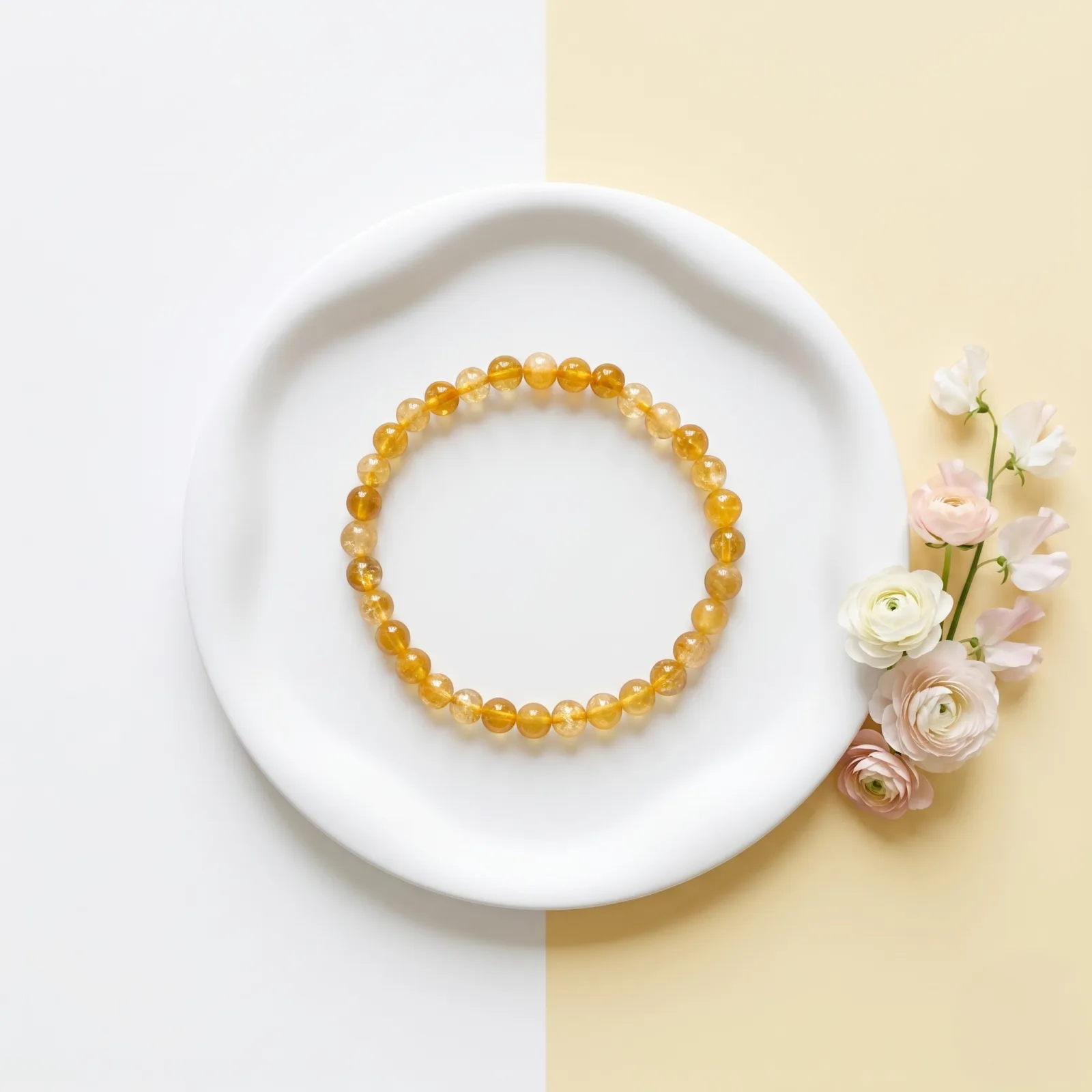 Citrine Bracelet for Motivation & Strength (5-6) mm beads