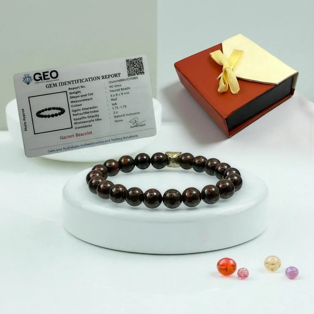 Garnet Bracelet for Balance & Energy
