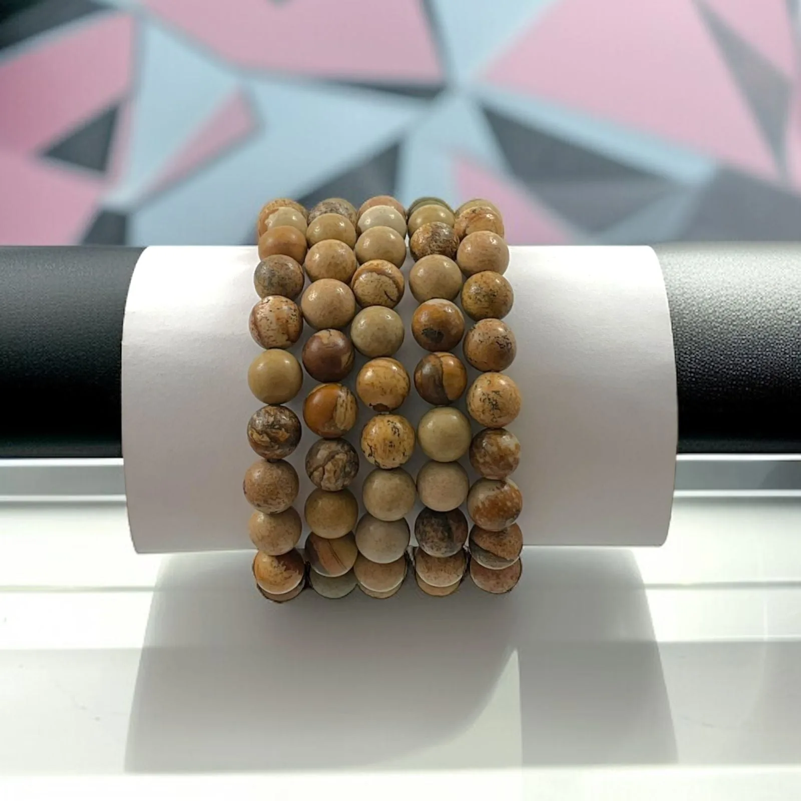 picture jasper Bracelet 8 mm Beads