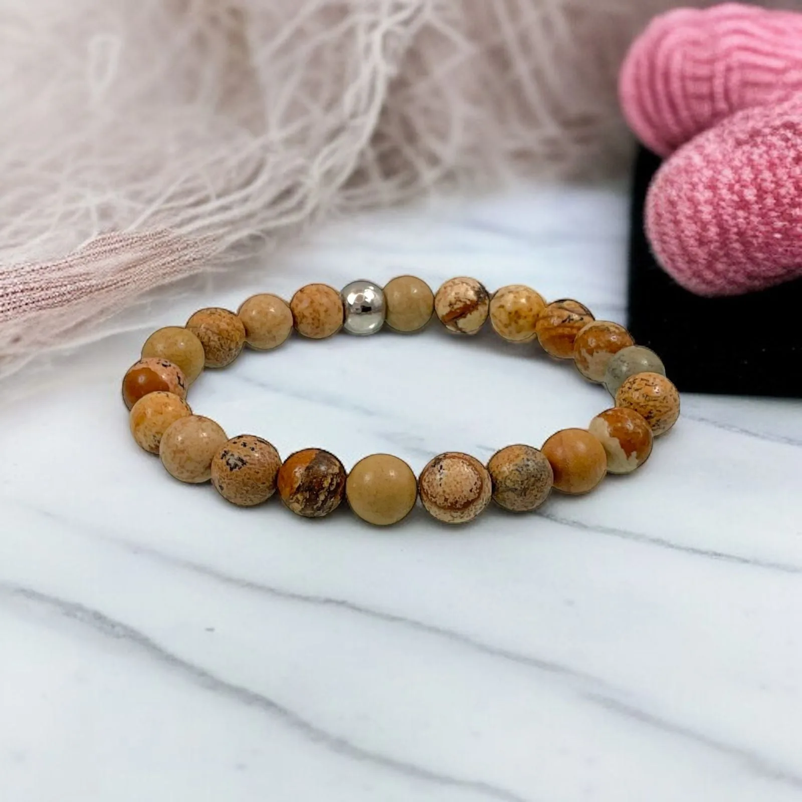 picture jasper Bracelet 8 mm Beads