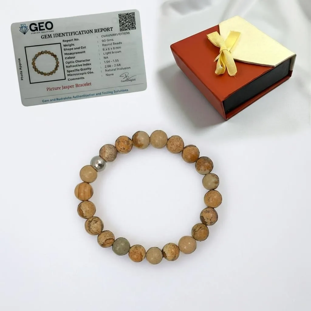 picture jasper Bracelet 8 mm Beads