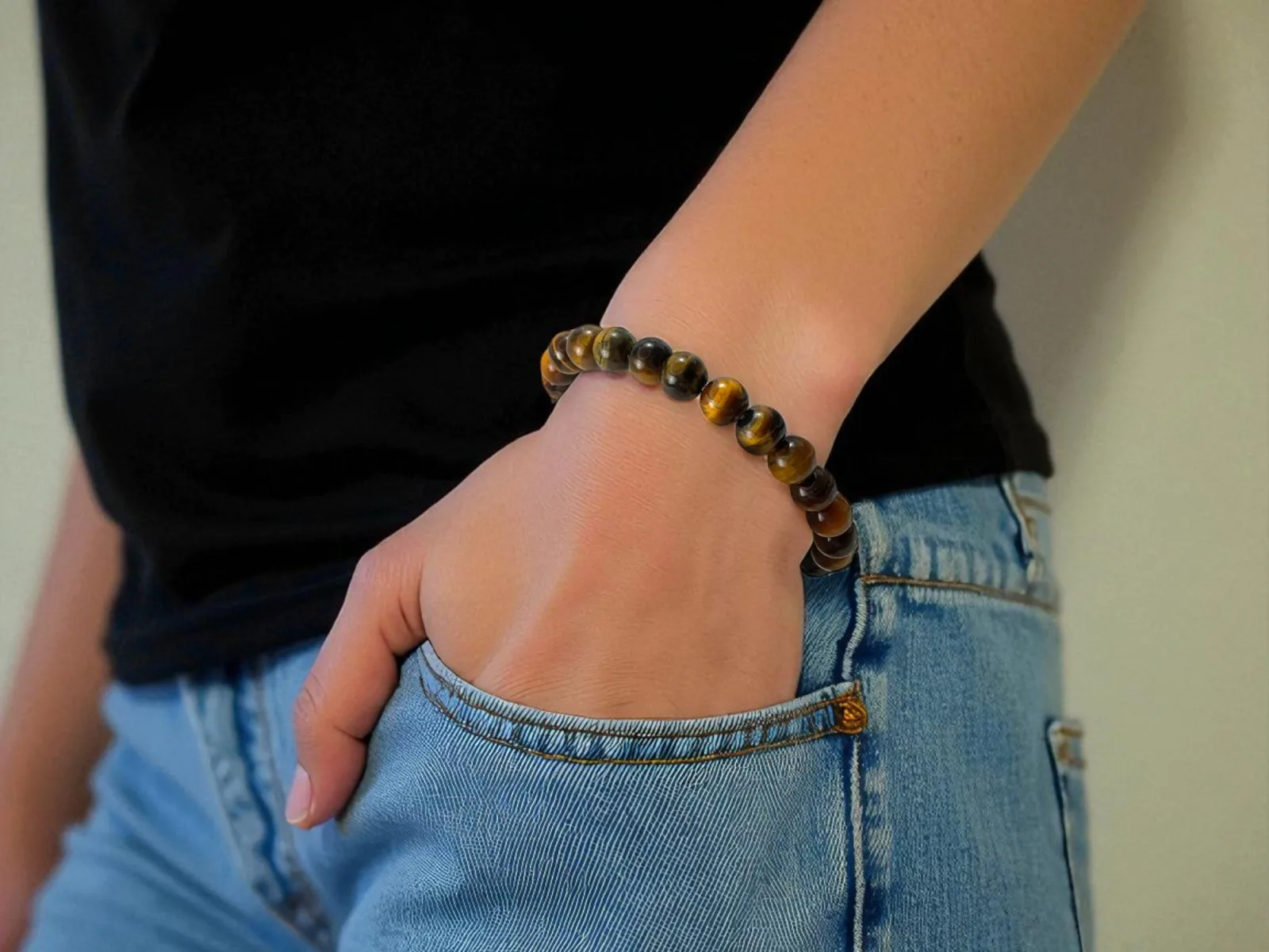 Golden Tiger Eye Luxe Bead Bracelet