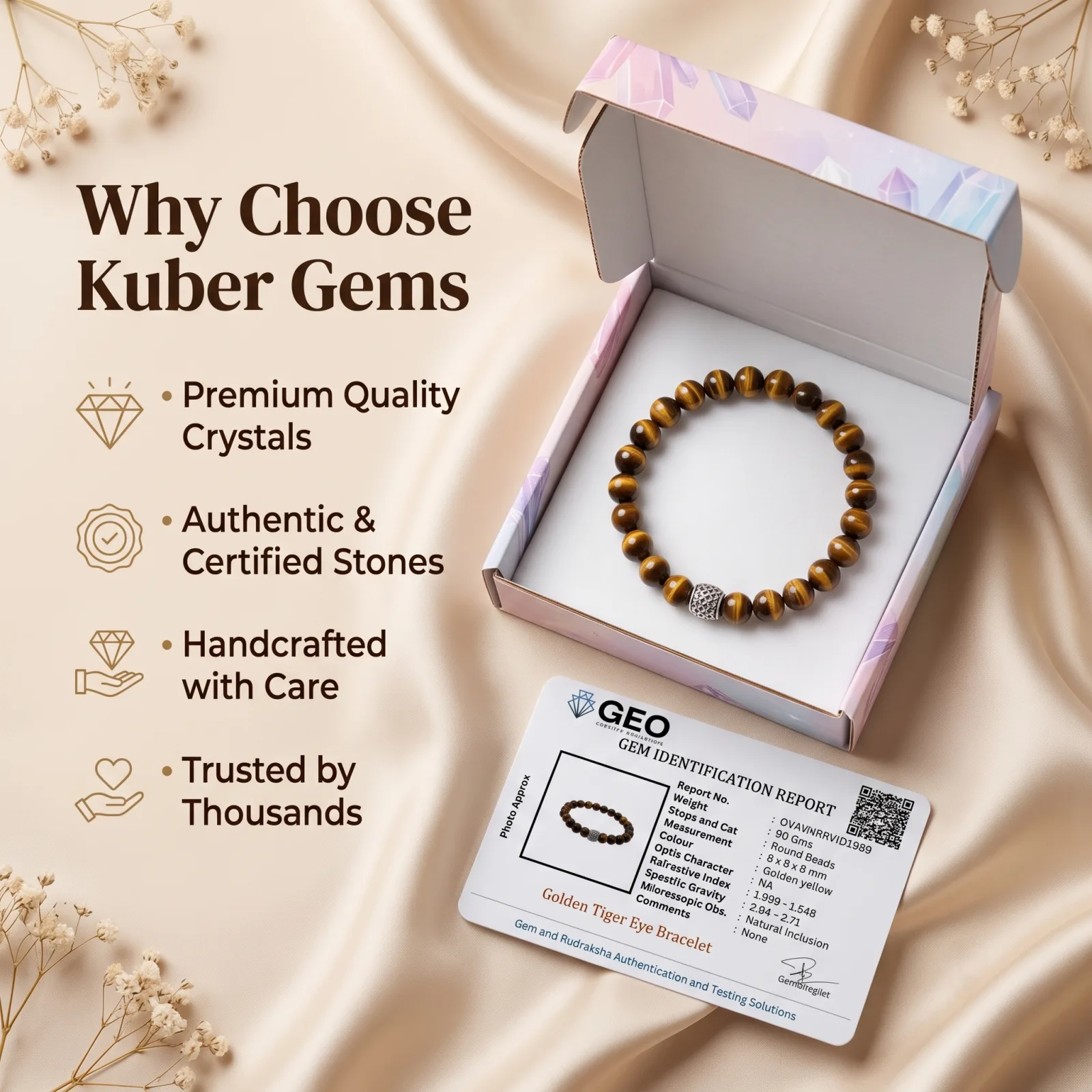 Golden Tiger Eye Luxe Bead Bracelet