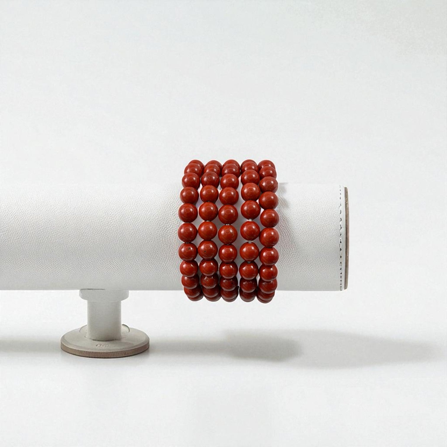 Classic Red Jasper Bead Bracelet